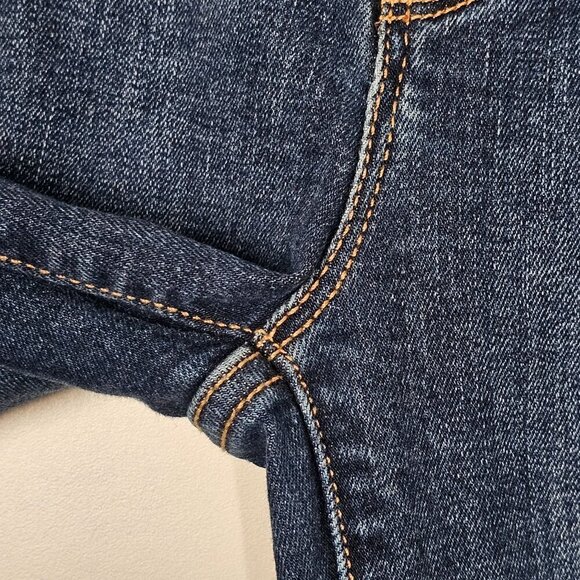 Good American Good Legs Skinny Jeans Dark Wash Distressed Chewed Hem Size 00/24 - Picture 14 of 15